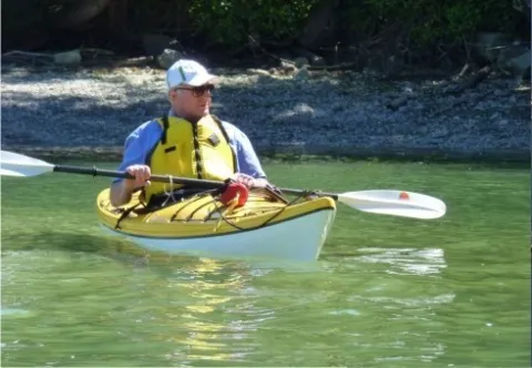 Ainslie Point Cottage impressions of kayaking in front of vacation rental on Pender Island | Southern Gulf Islands | Canada